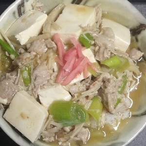 ◆牛丼風◆　豚肉、玉ねぎ、豆腐のつゆだく煮